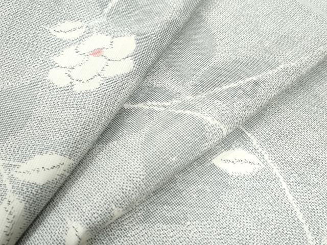 平和屋着物●上質な紬　花唐草文　正絹　逸品　CAAZ3213yc