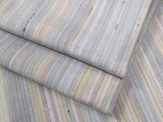 平和屋着物●上質な紬　縞　正絹　逸品　CAAZ3214yc
