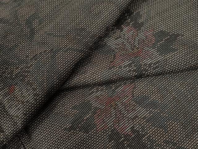 平和屋着物●本場大島紬　9マルキ　更紗花唐草文　正絹　逸品　CAAZ3309yc