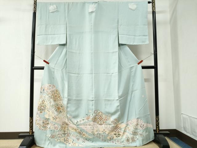 平和屋着物●豪華色留袖　作家物　更紗花唐草文　金彩　ロング丈　正絹　逸品　未使用　CAAZ3327yc