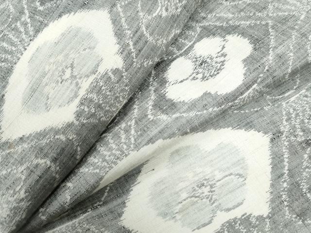 平和屋着物●上質な紬　扇面花文　正絹　逸品　CAAZ3337yc