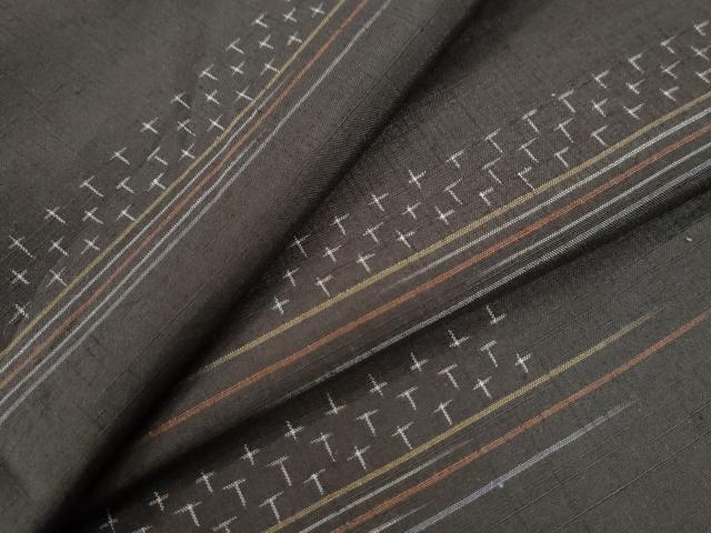 平和屋着物●上質な紬　霞吉祥文　正絹　逸品　CAAZ3398yc