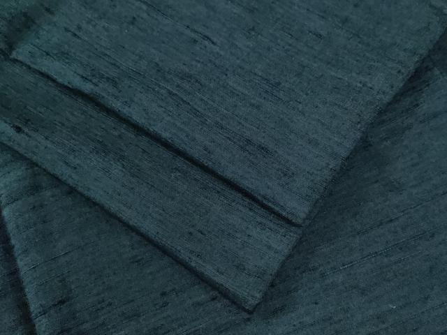 平和屋着物●男性　紬　色無地　青藍色　正絹　逸品　CAAZ3413yc