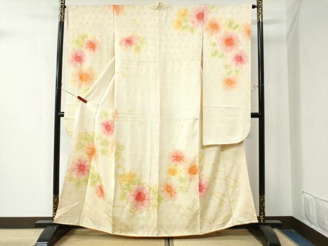 平和屋着物●豪華振袖　総絞り　草花文　正絹　逸品　CAAZ3414yc