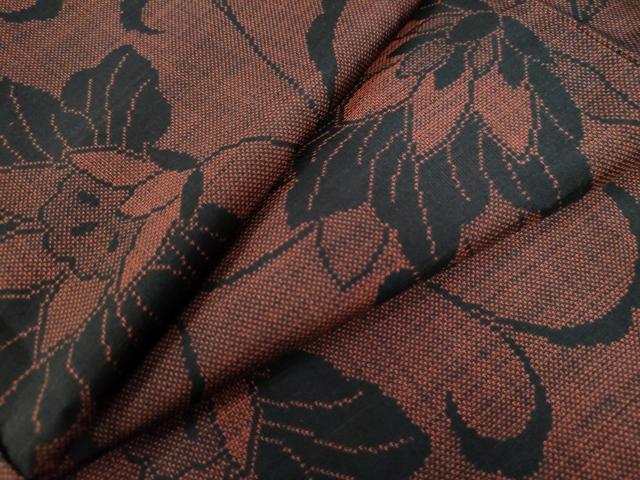 平和屋着物●本場大島紬　9マルキ　更紗花唐草文　正絹　逸品　未使用　CAAZ3424yc