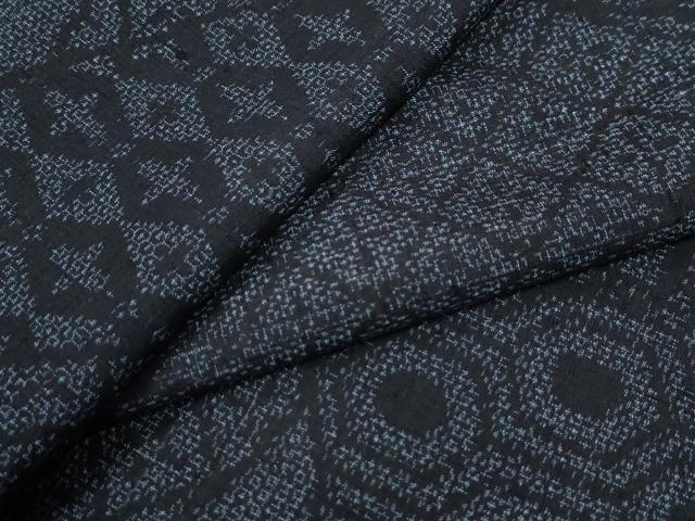 平和屋着物●結城紬　100亀甲　切嵌吉祥文　正絹　逸品　CAAZ3425yc
