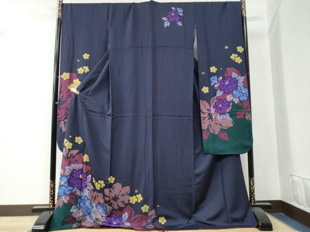 平和屋着物●豪華振袖　駒刺繍　牡丹　梅　正絹　逸品　CAAZ3435yc