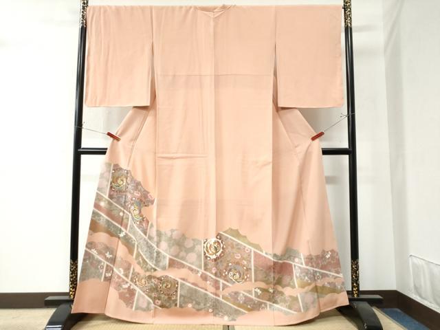 平和屋着物●豪華色留袖　鳳凰更紗花唐草文　金彩　正絹　逸品　未使用　CAAZ3442yc