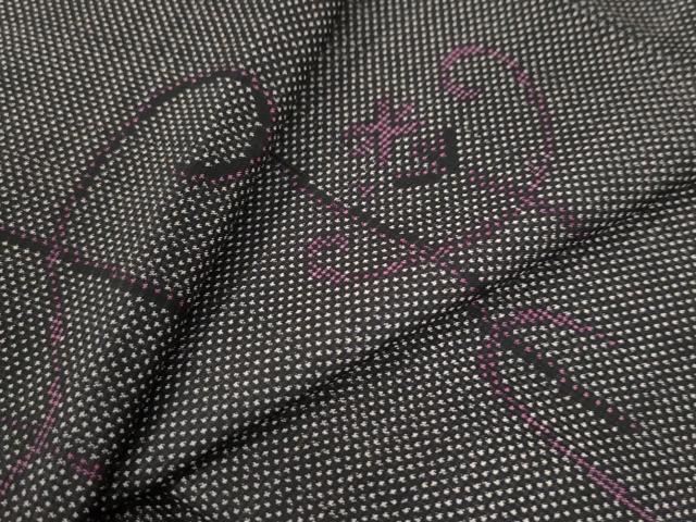 平和屋着物●本場大島紬　7マルキ　花唐草文　正絹　逸品　CAAZ3447yc