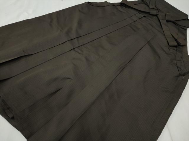 平和屋着物●男性　馬乗り袴　間道　正絹　逸品　CAAZ3474yc