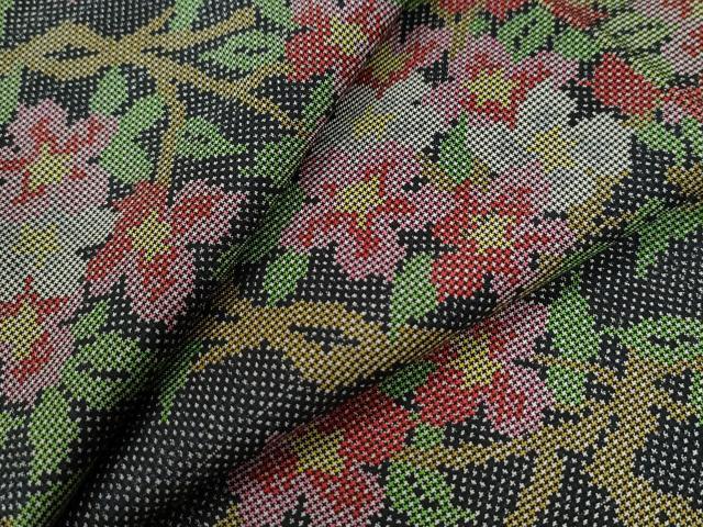 平和屋着物●本場大島紬　7マルキ　枝花文　正絹　逸品　未使用　CAAZ3503yc