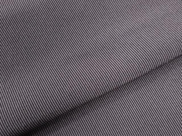 平和屋着物○江戸小紋 万筋 葡萄鼠色×深紫色 正絹 逸品