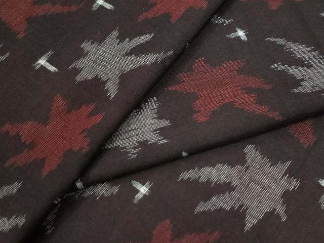 平和屋着物●久留米絣　単衣　楓　綿　逸品　CAAZ3543yc