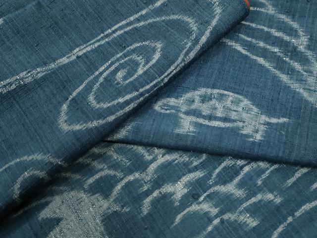 平和屋着物●上質な紬　鶴　亀　正絹　逸品　CAAZ3549yc