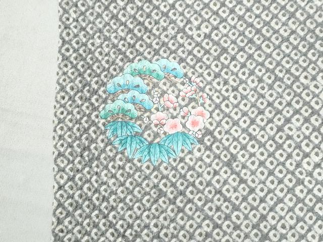 平和屋着物○色留訪問着 総絞り 松竹梅丸文 正絹 逸品 CAAZ3557yc