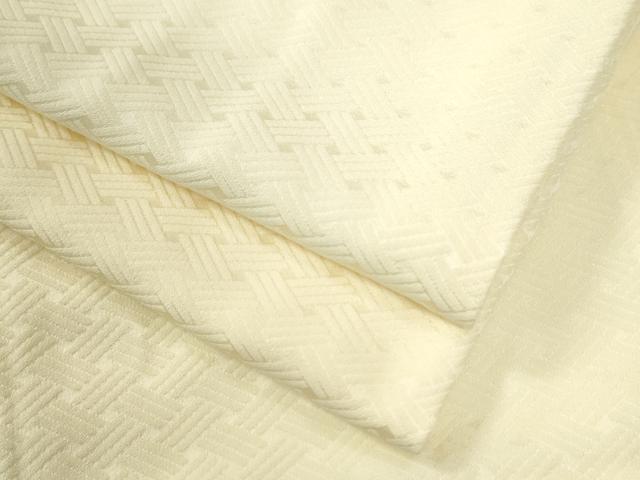 平和屋着物●上質な色無地　網目地紋　淡黄色　正絹　逸品　CAAZ3571yc