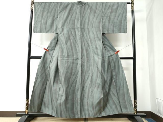 平和屋着物●本場大島紬　7マルキ　よろけ縞　正絹　逸品　CAAZ3580yc 平和屋着物○本場大島紬 7マルキ よろけ縞 正絹 逸品 CAAZ3580yc