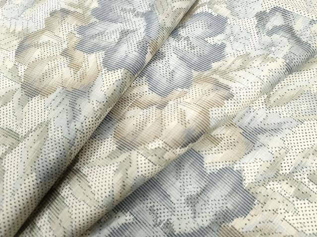 平和屋着物●本場大島紬　白大島　7マルキ　総絣　草花文　正絹　逸品　CAAZ3584yc