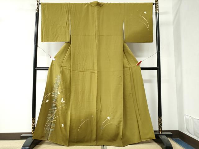 平和屋着物●訪問着　花蝶文　暈し染め　金銀彩　正絹　逸品　CAAZ3643yc