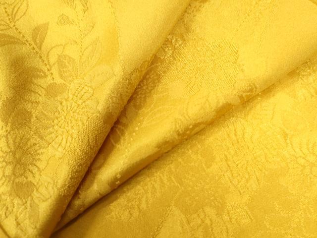 平和屋着物●長襦袢　無双仕立て　辻が花地紋　藤黄色　やまと誂製　正絹　逸品　未使用　CAAZ3655yc