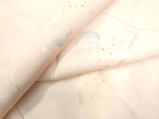 平和屋着物●長襦袢　袷　草花地紋　正絹　逸品　CAAZ3696yc