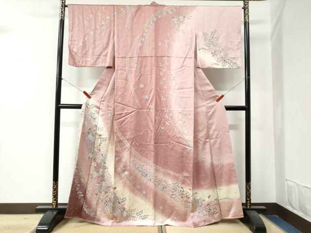 平和屋着物●訪問着　辻が花　絞り　暈し染め　正絹　逸品　CAAZ3718yc