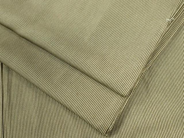 平和屋着物●江戸小紋　万筋　藍媚茶色×白橡色　正絹　逸品　CAAZ3765yc