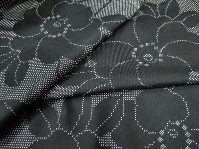 平和屋着物●本場大島紬　7マルキ　枝花文　正絹　逸品　CAAZ3798yc