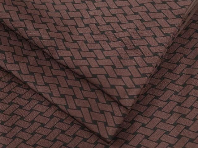 平和屋着物●上質な小紋　網目文　黒地　正絹　逸品　CAAZ3816yc