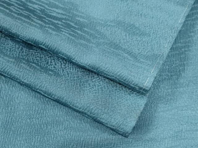 平和屋着物●上質な色無地　霞地紋　新橋色　正絹　逸品　未使用　CAAZ3886yc