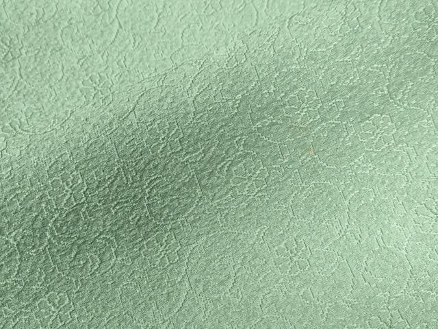 平和屋着物○上質な色無地 花唐草地紋 柳染色 正絹 逸品 CAAZ3900yc 色無地