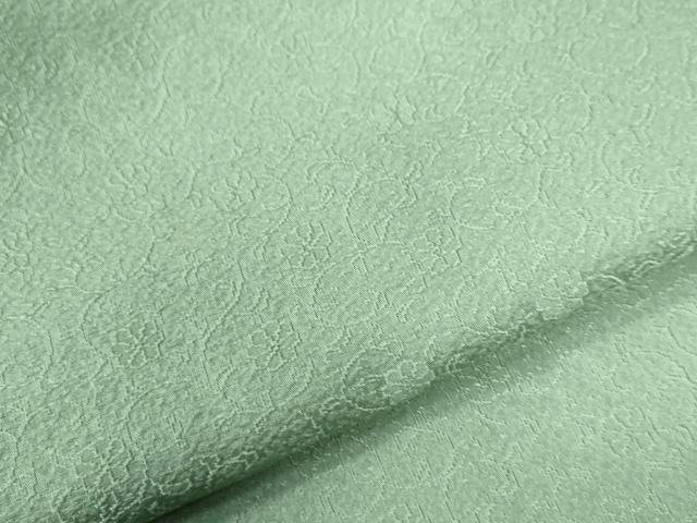 平和屋着物●上質な色無地　花唐草地紋　柳染色　正絹　逸品　CAAZ3900yc 平和屋着物○上質な色無地 花唐草地紋 柳染色 正絹 逸品 CAAZ3900yc 色無地