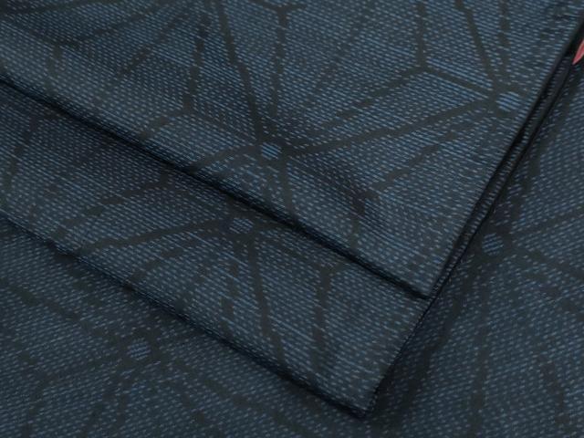 平和屋着物●本場大島紬　麻の葉文様　正絹　逸品　CAAZ3903yc