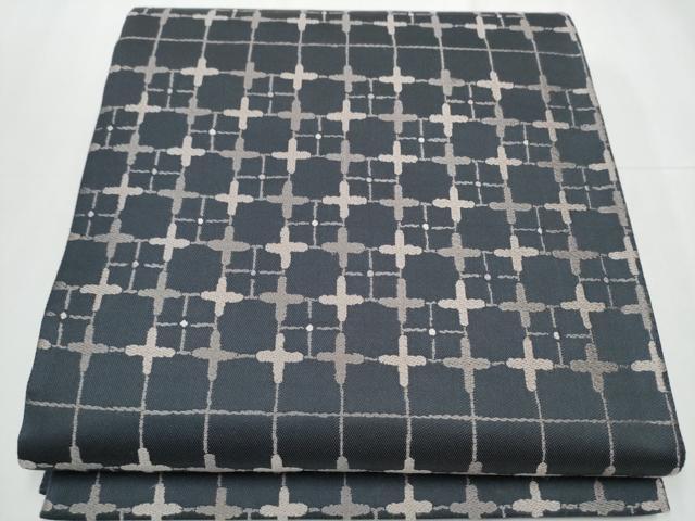 平和屋着物●六通柄袋帯　唐織　幾何学文様　正絹　逸品　CAAZ4043hy