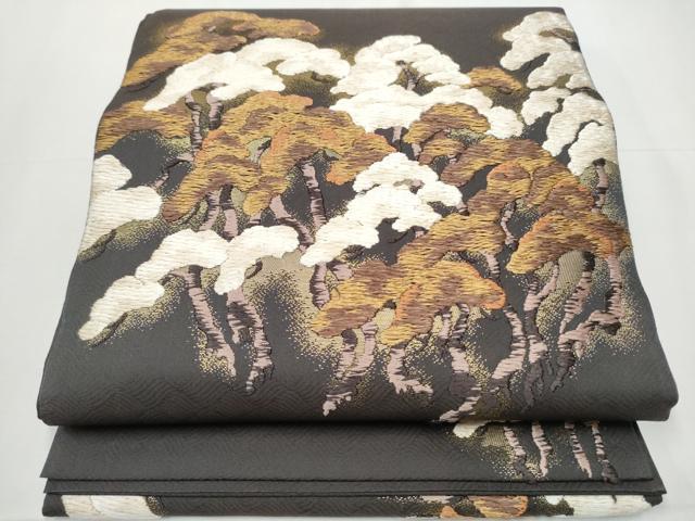 平和屋着物●六通柄袋帯　唐織　霞雲錦　金糸　正絹　逸品　CAAZ4044hy