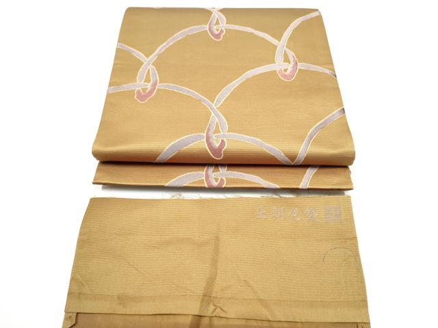 平和屋着物●西陣　六通柄袋帯　唐織　作家物　王朝色襲　金糸　証紙付き　正絹　逸品　CAAZ4050hy