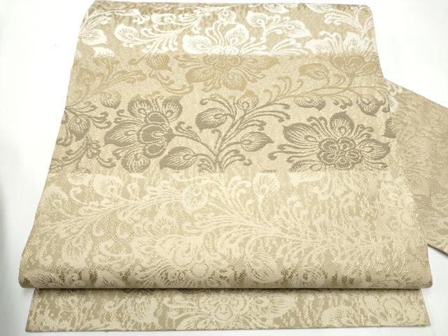 平和屋着物●九寸名古屋帯　花唐草文　三越扱い　正絹　逸品　CAAZ4081hy