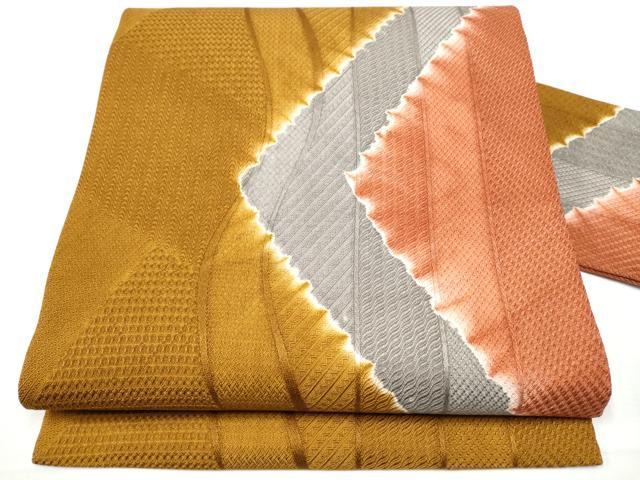 平和屋着物●九寸名古屋帯　幾何学文様　正絹　逸品　CAAZ4085hy