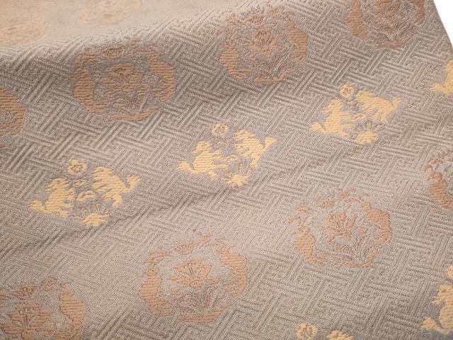 平和屋着物●全通柄　京袋帯　向かい鳥動物文　正絹　逸品　CAAZ4122hy 平和屋着物○全通柄 京袋帯 向かい鳥動物文 正絹 逸品 CAAZ4122hy