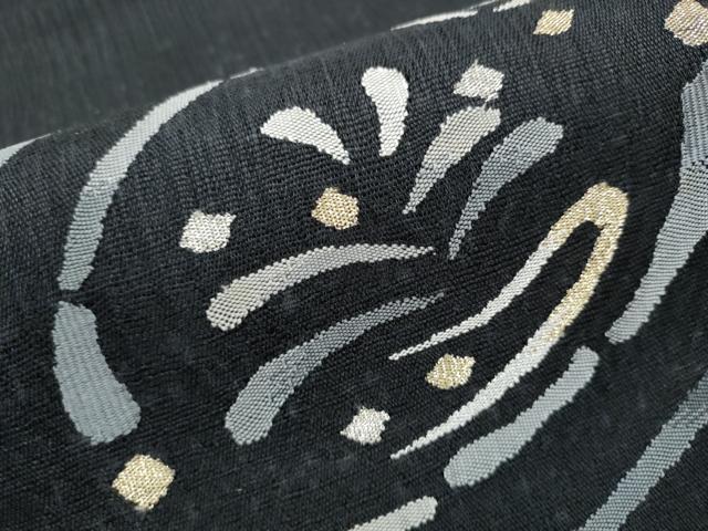 平和屋着物▽スリーシーズン 春夏秋 太鼓柄袋帯 抽象文 金銀糸