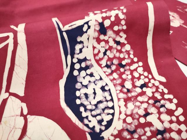 平和屋着物○九寸名古屋帯 作家物 一珍染め 陶器文 正絹