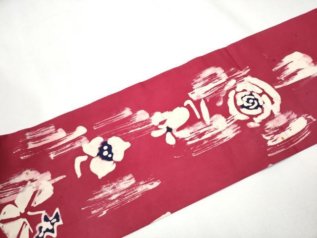 平和屋着物○九寸名古屋帯 作家物 一珍染め 陶器文 正絹