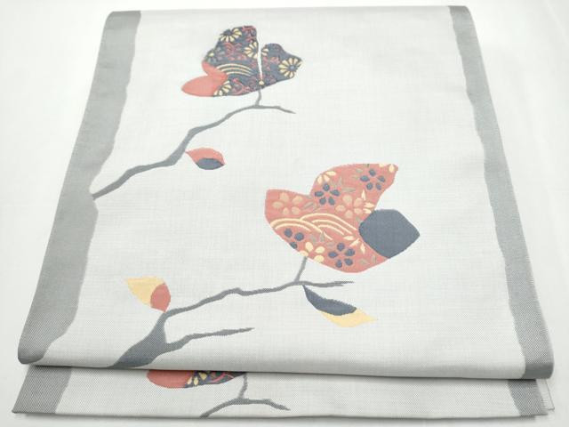 平和屋着物●名門木屋太　今河織物　六通柄袋帯　枝葉文　正絹　逸品　CAAZ4200hy