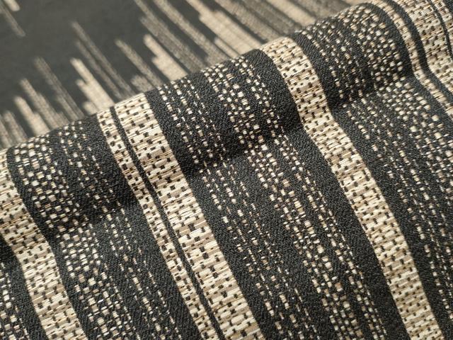 平和屋着物●五月みどりプロデュース　結城紬地　太鼓柄　京袋帯　本場結城紬地　縞　正絹　逸品　CAAZ4233hy 平和屋着物○五月みどりプロデュース 結城紬地 太鼓柄 京袋帯 本場結城紬