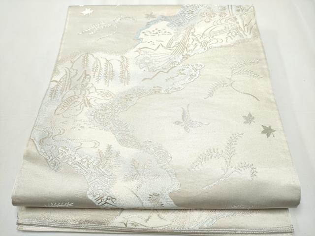 平和屋着物●西陣　川島織物　六通柄京　本袋帯　道長人物文　金銀糸　正絹　逸品　CAAZ4267hy