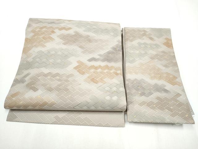 平和屋着物●つけ帯　檜垣文　金彩　正絹　逸品　CAAZ4309hy