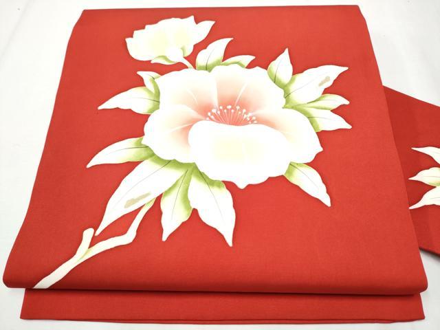 平和屋着物●塩瀬　九寸名古屋帯　枝花文　金彩　正絹　逸品　CAAZ4362hy