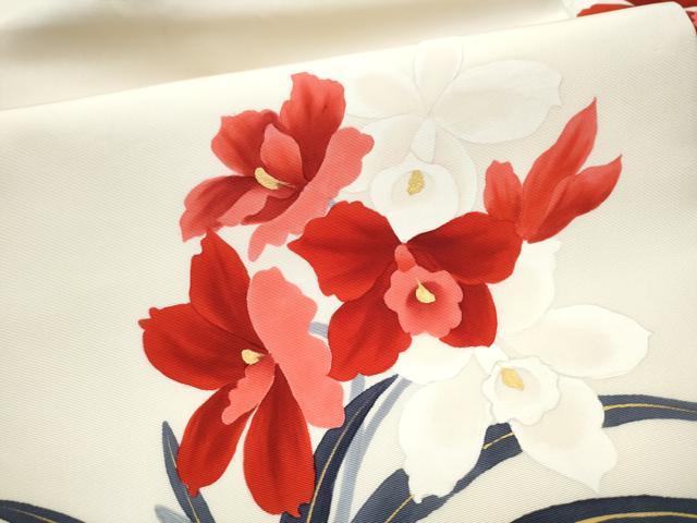 平和屋着物○塩瀬 九寸名古屋帯 カトレア 金彩 正絹 逸品 CAAZ4369hy