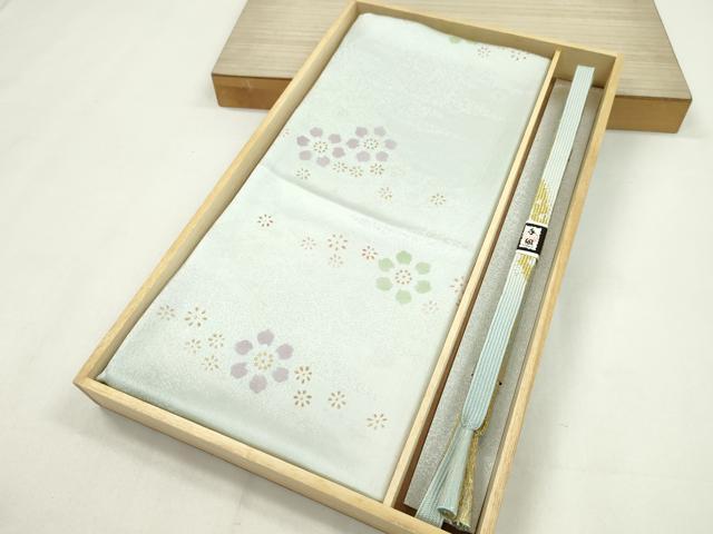 平和屋着物●和装小物　帯締め・帯揚げセット　花文　暈し染め　金彩　高麗組　逸品　未使用　CAAZ6051ju