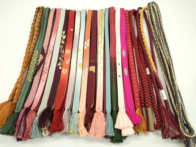 平和屋着物●和装小物　帯締め20本セット　高麗組　大和組　鴨川組　金糸　未使用あり　逸品　CAAZ6250ju